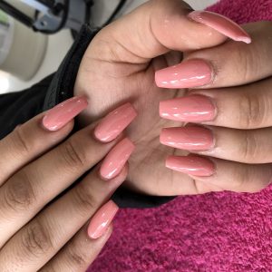Nail Extensions Coffin Shape Light Pink Colour